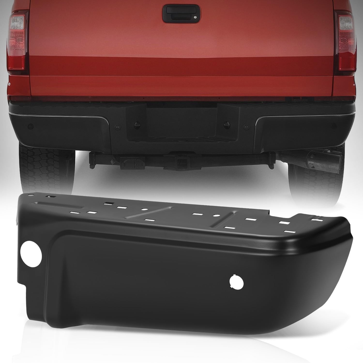 08-16 Ford F250 F350 F450 Rear Passenger Bumper End Park Assist Hole Black