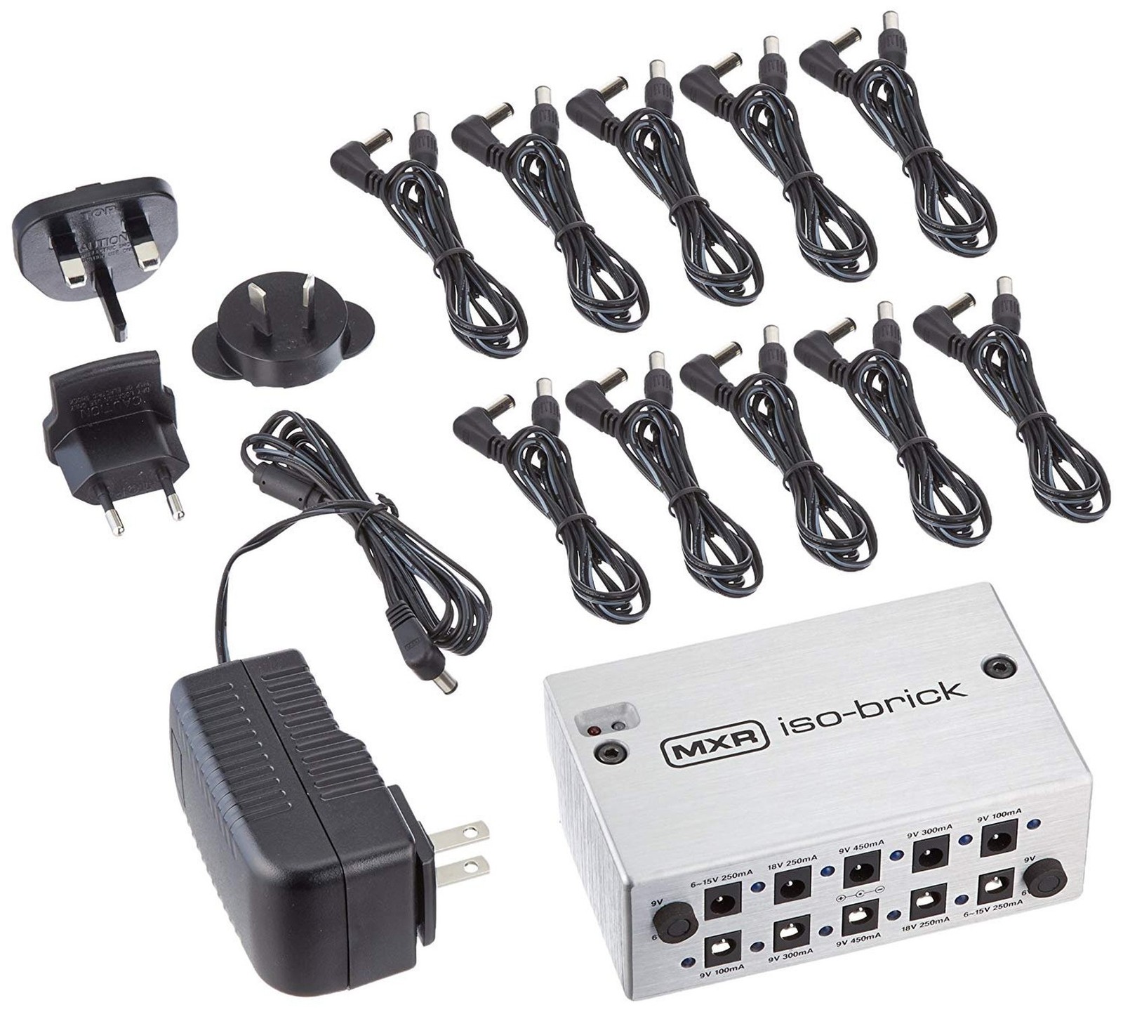MXR M238 Iso-Brick Power Supply with 3 Patch Cables