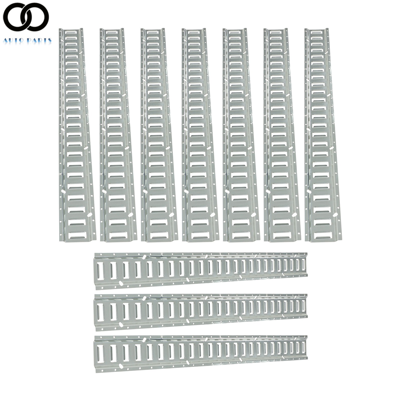 10 Pack 4' E Track Tie Down Rail New System Silver Galvanized For Trucks Vans