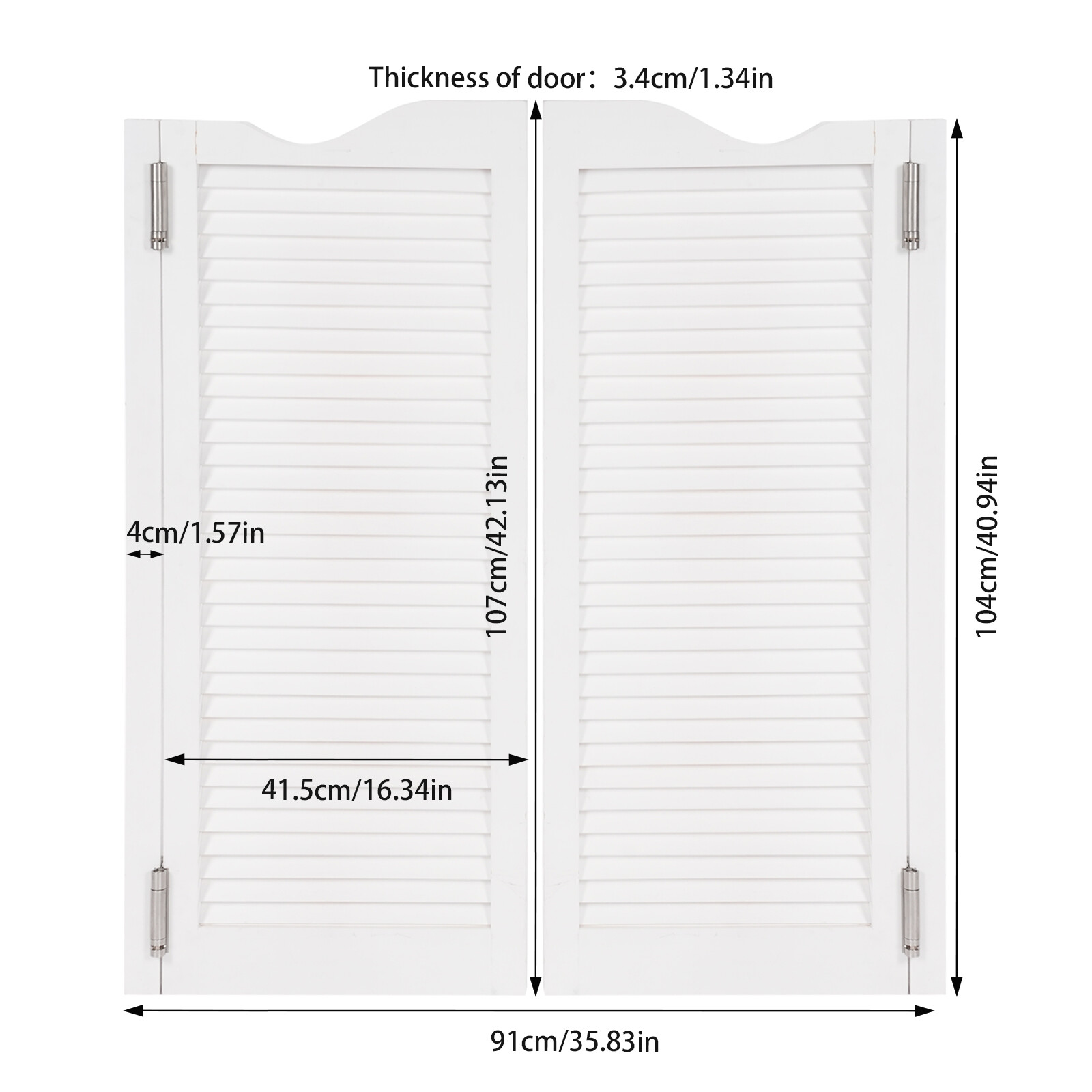 Countryside Double Half Door Double-hinged Door With Hinges
