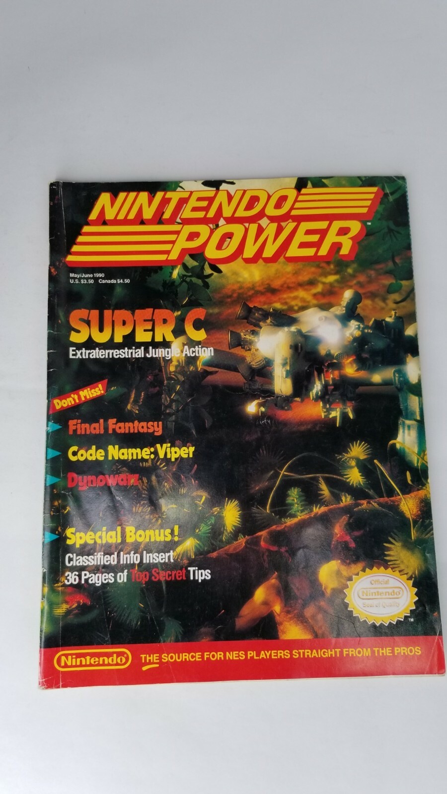 NINTENDO POWER Magazine May/June 1990 Super C Extraterrestrial Jungle Action