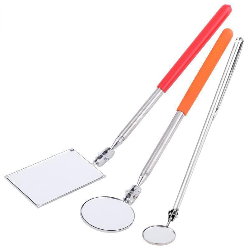 3PCS Telescoping Mirror Inspection Round Square Mirror Inspection Tool
