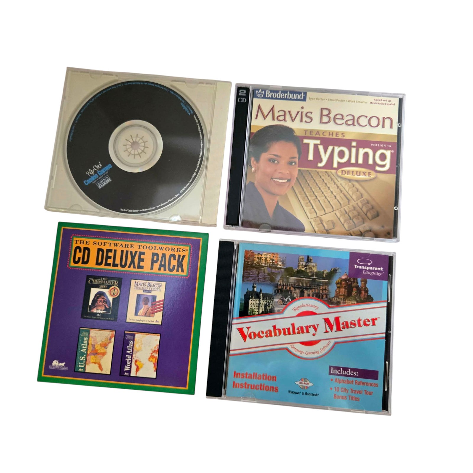 10 - Vintage PC CD-ROM - Computer Software Games and Productivity CDs