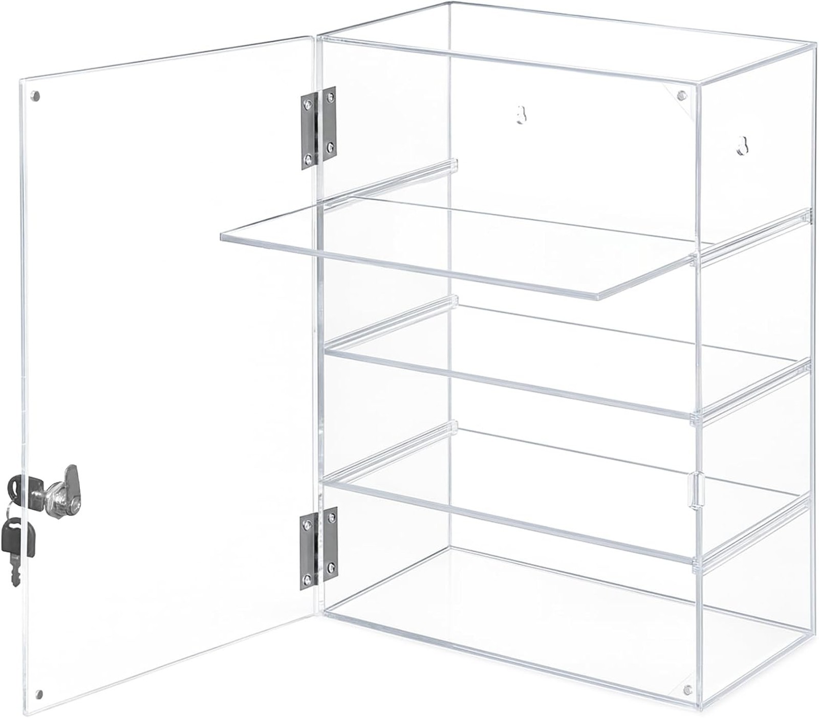 Acrylic Display Case with Lock, Clear Acrylic Storage Chest for Figures Jewelry