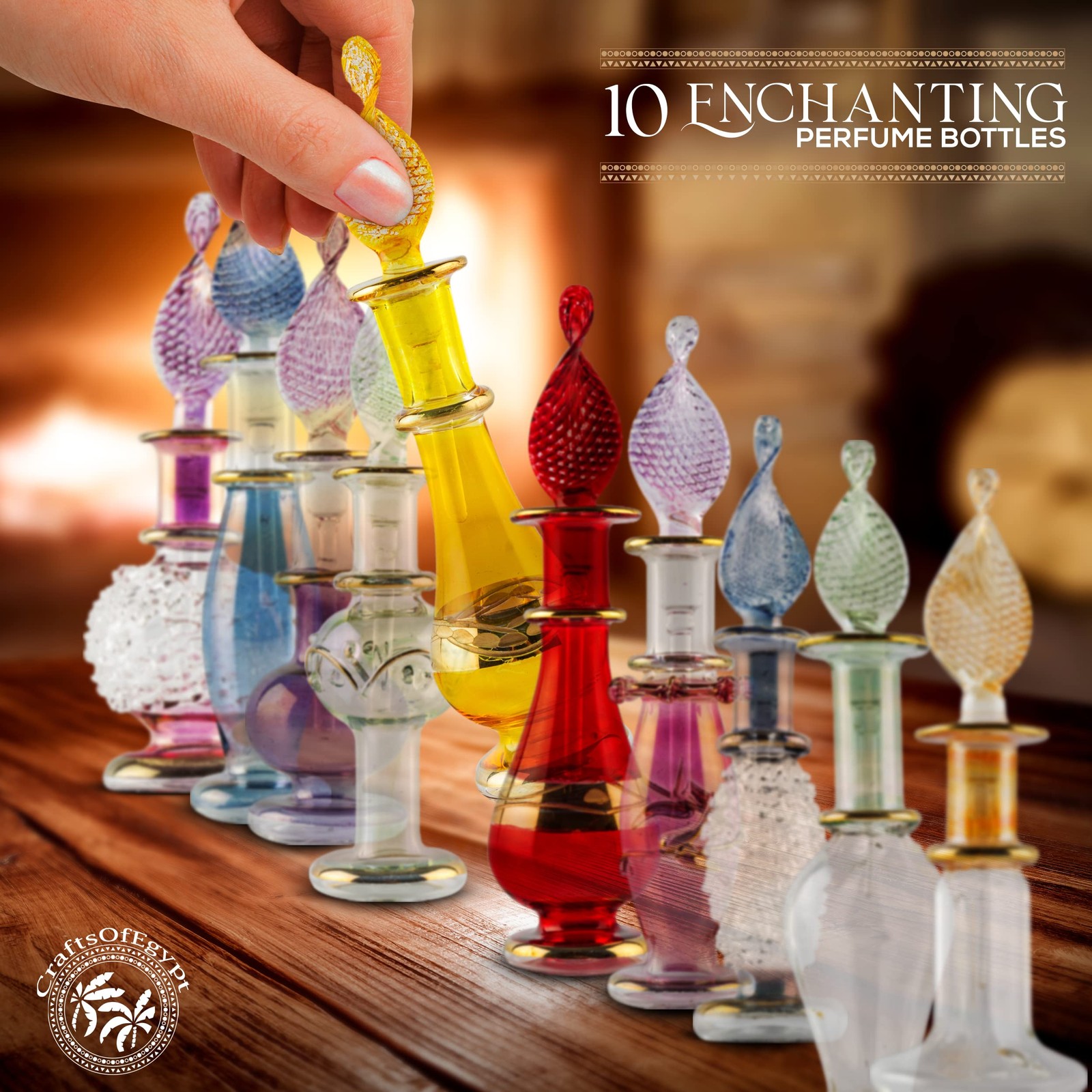 Egyptian perfume bottles, Perfume making kit, Decorative perfume bottles Set...
