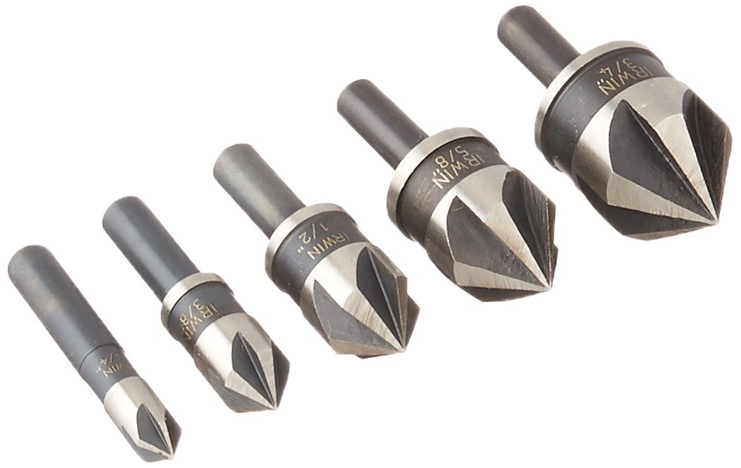 IRWIN Tools High Speed Black Oxide Countersink Drill Bit, 5-Piece Set 1877791