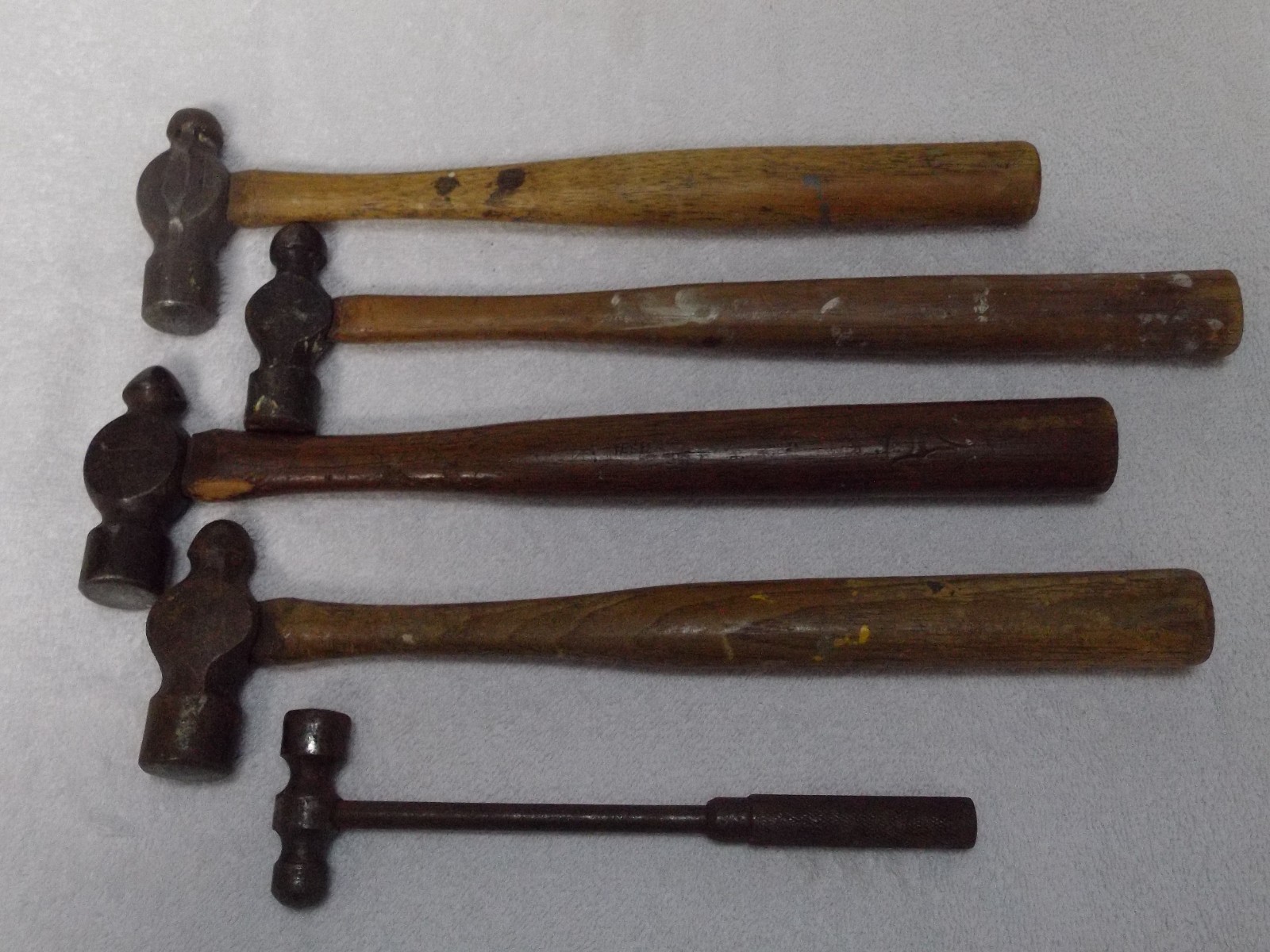 Lot of 5 Vintage Ball peen Hammer Plomb Billings Evansville GTW