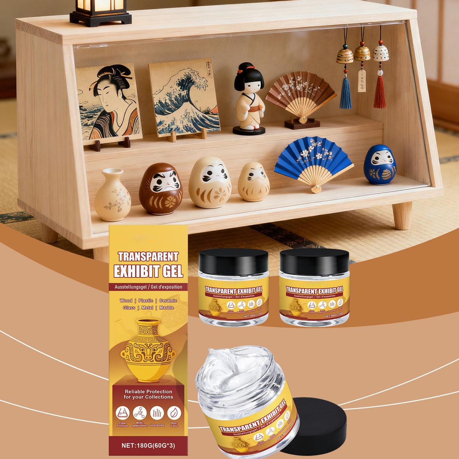 Museum Gel Removable Clear Portable Museum Putty Collection Artifacts
