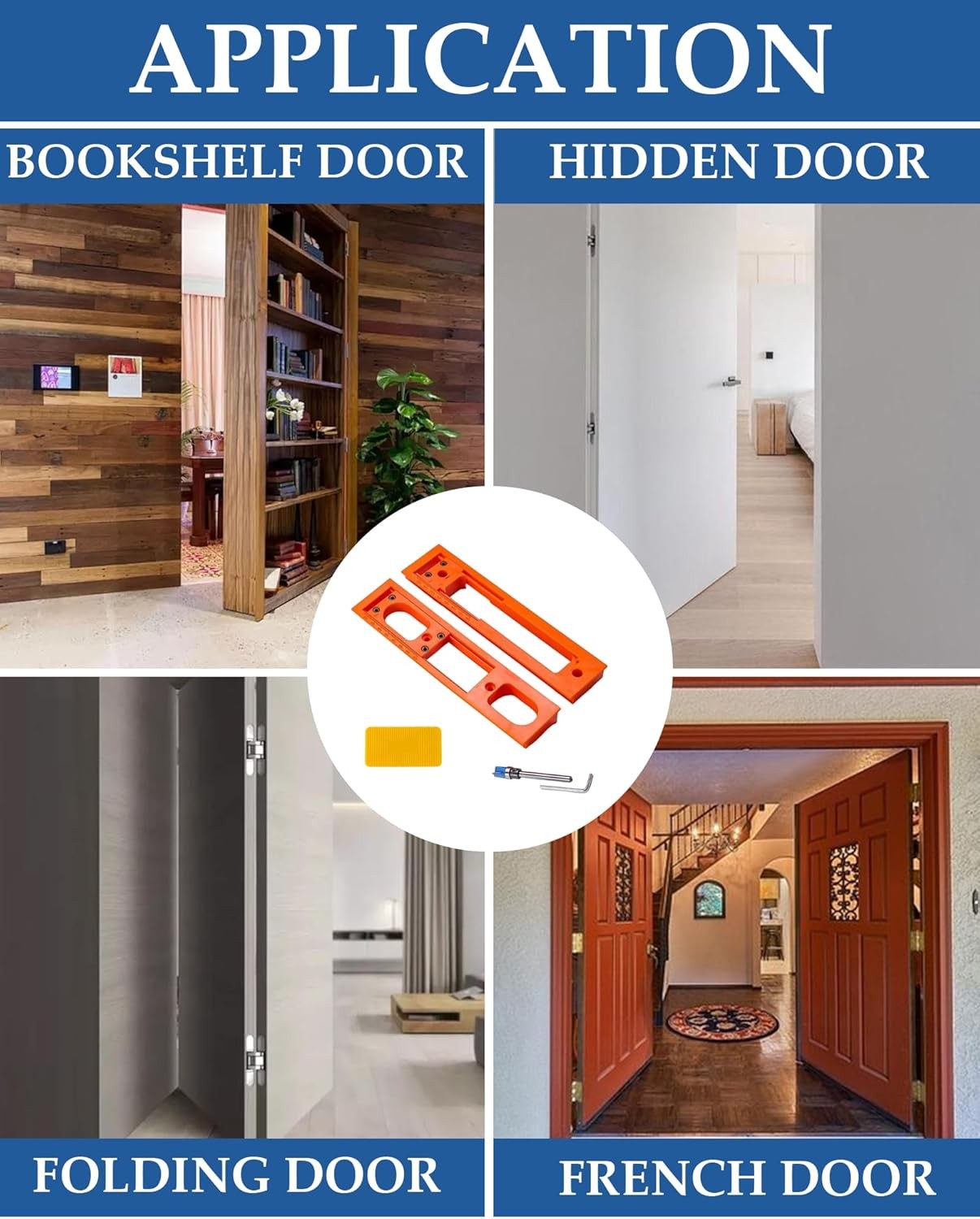 5.5-Inch Hidden Hinge Mortiser Template Invisible Hinge Router Guide for Door