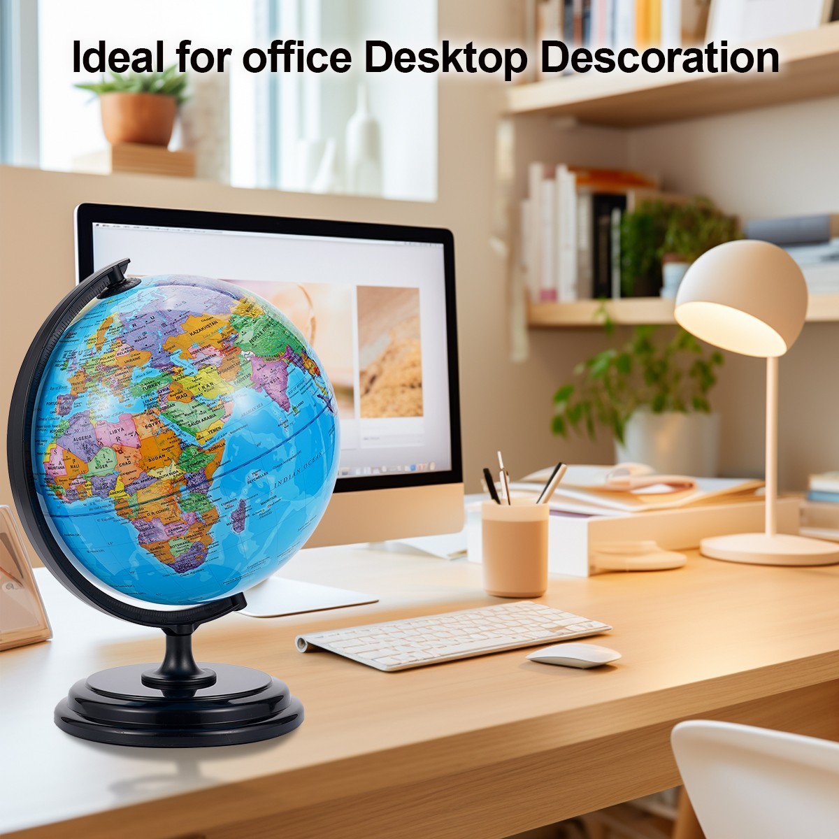 10inch World Globe Educational Desk Globe Rotating World Map Globe with Stand