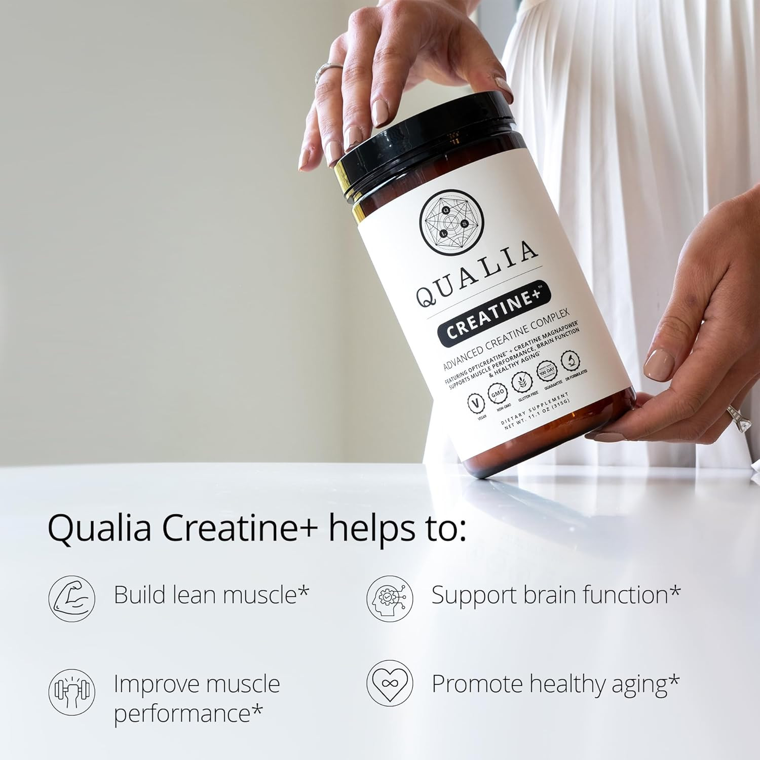 Qualia Creatine | Advanced Creatine Complex | 2 Sources + Magnesium | Optimized