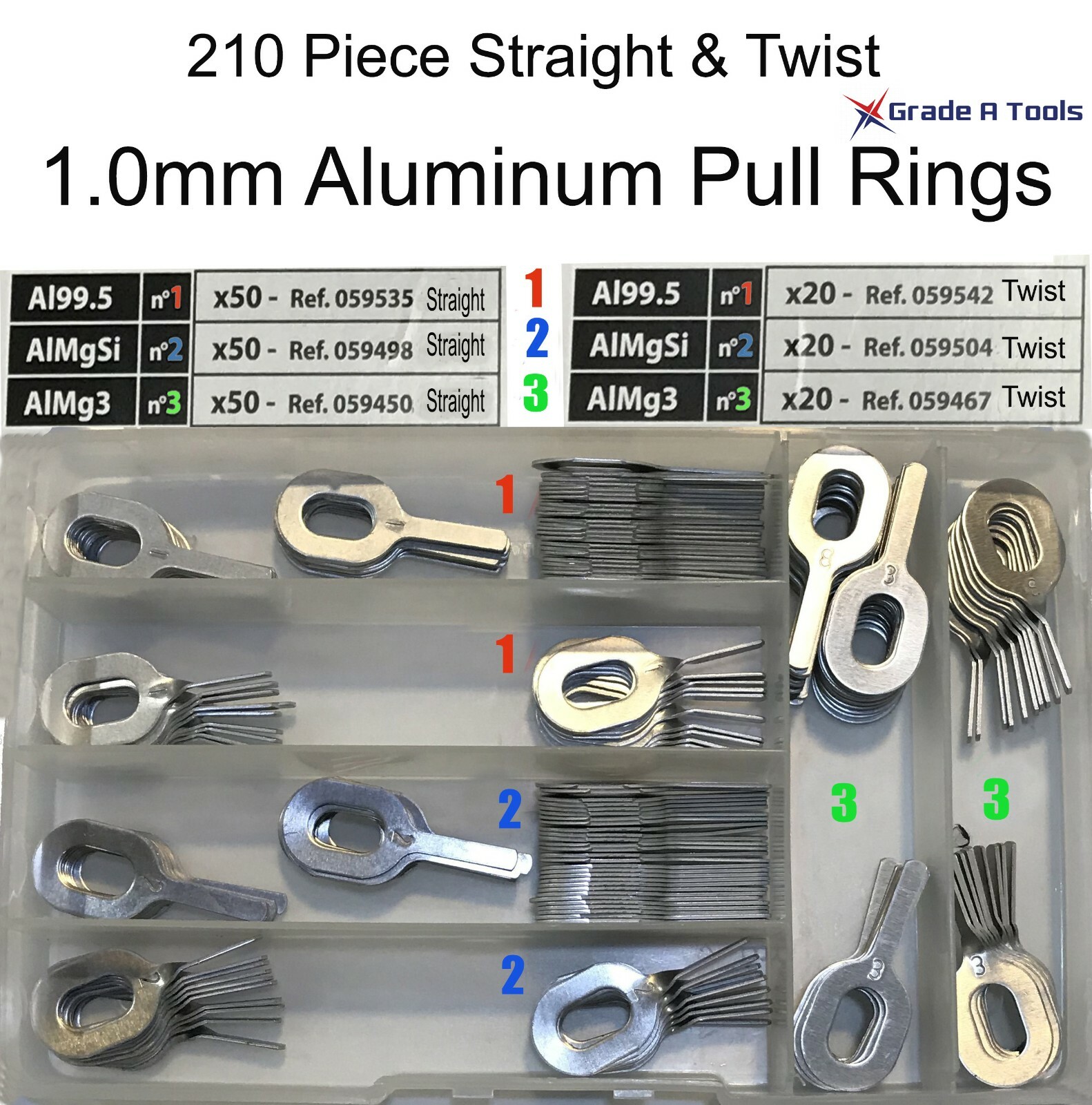 1.0mm Dent Pull Ring Kit - Straight & Twist Tabs GYS-059412
