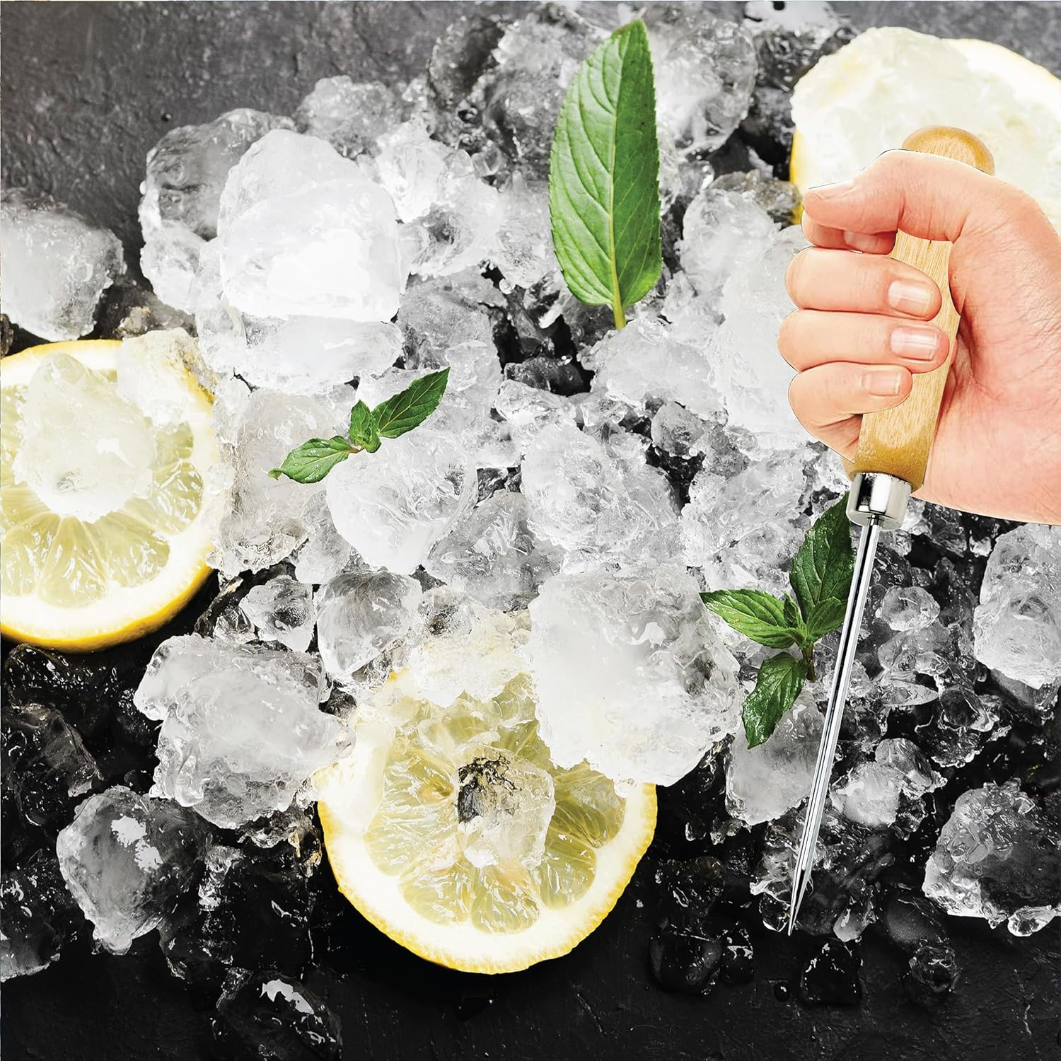 HIC Kitchen Ice Pick with Cover