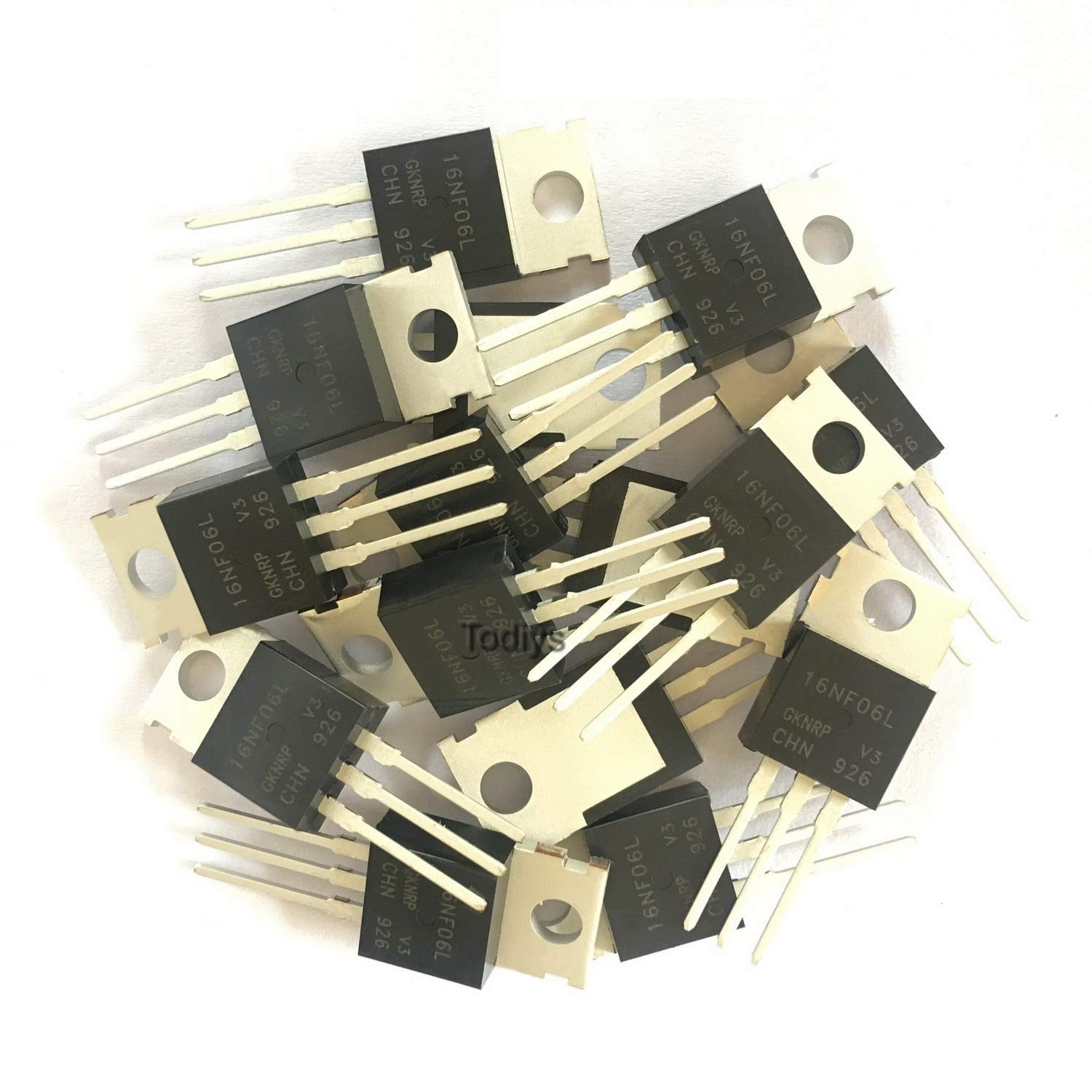 Todiys New 15Pcs for 16NF06 STP16NF06 STP16NF06L 16A 60V TO-220 N-Channel...