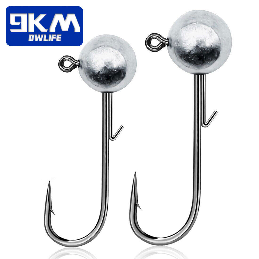 Round Jig Head Bait Hook 2g~20g with Wire Keeper for Soft Plastic and Live Bait