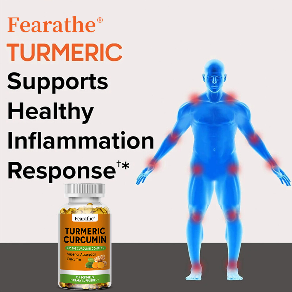 High Purity Curcumin Supplements Black Pepper Extract 750mg 120 Capsules US