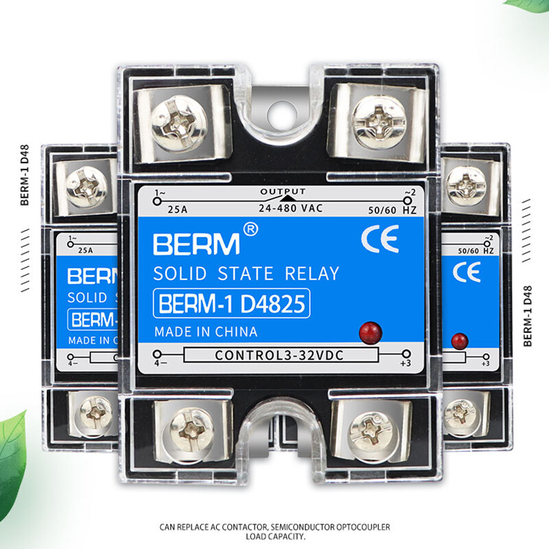 SSR Single Phase Solid State Relay 10A - 100A DC-AC DC-DC 3-32 VDC / 5-200 VDC