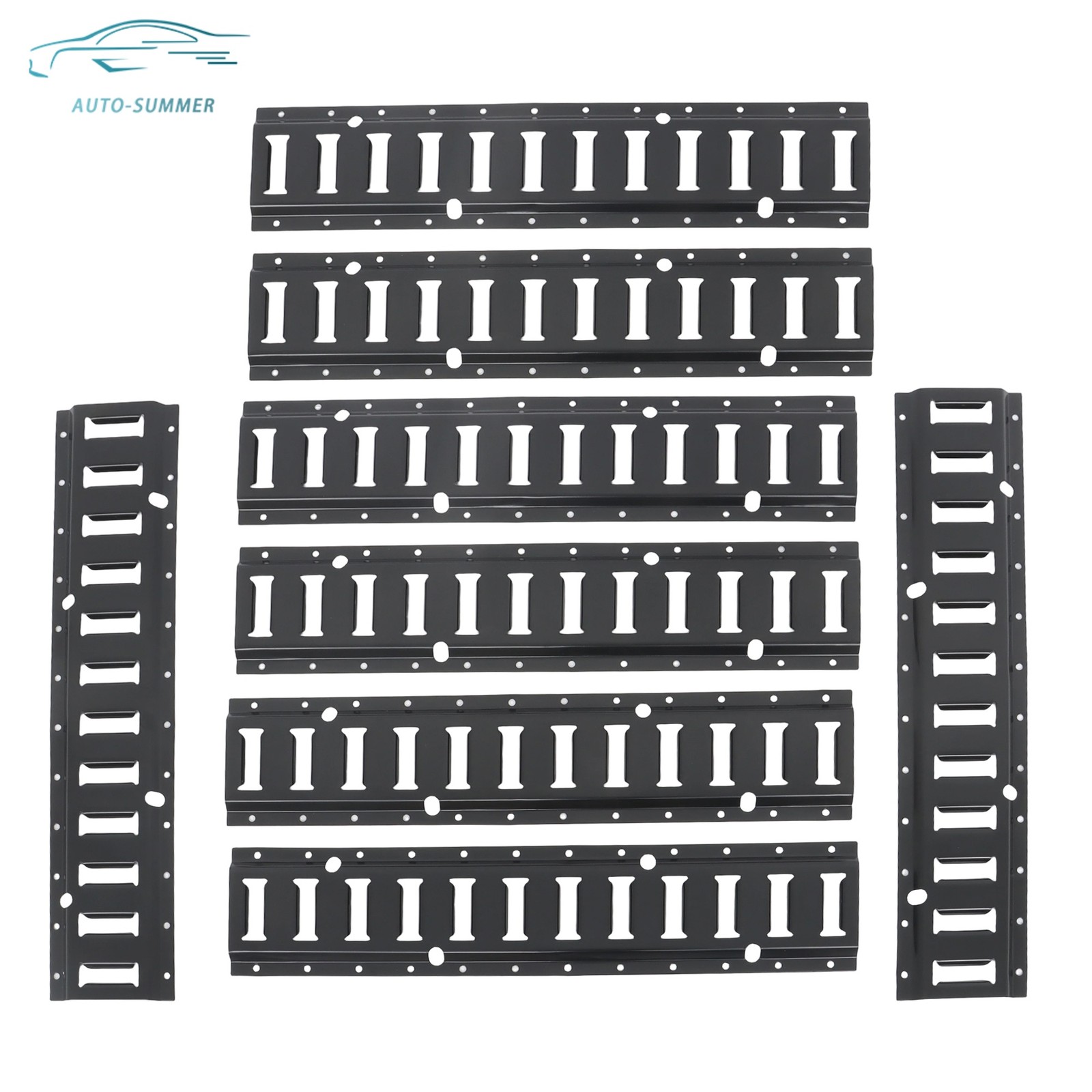 Durable 8 Pack 2' E Track Tie Down Rail Syste Portable Multi Purpose Black New