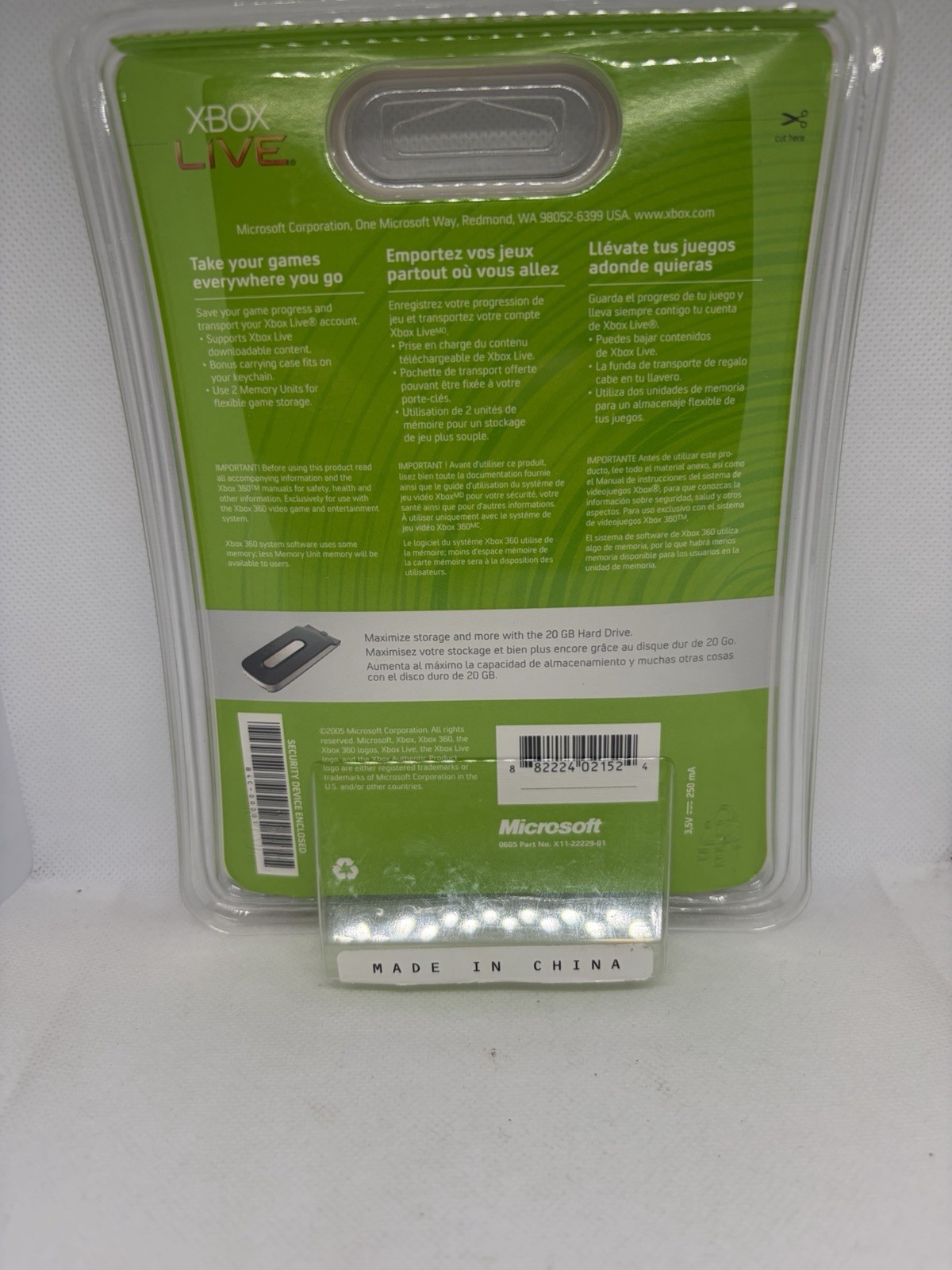 Genuine Official Microsoft Xbox 360 Console Memory Card Unit 64MB NEW