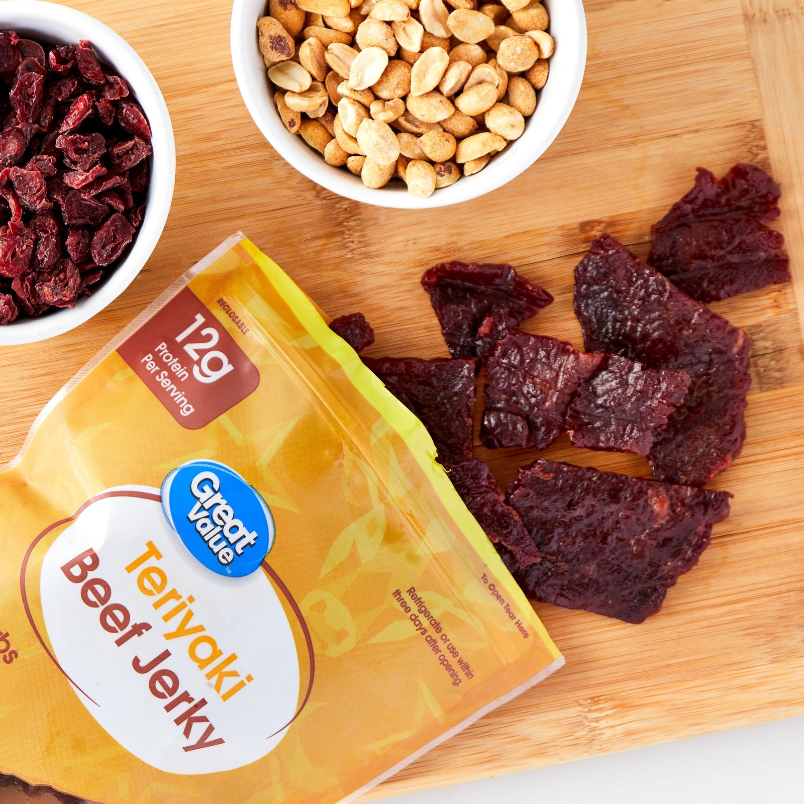 (2 pack) Great Value Teriyaki Beef Jerky Value Pack, 10 oz