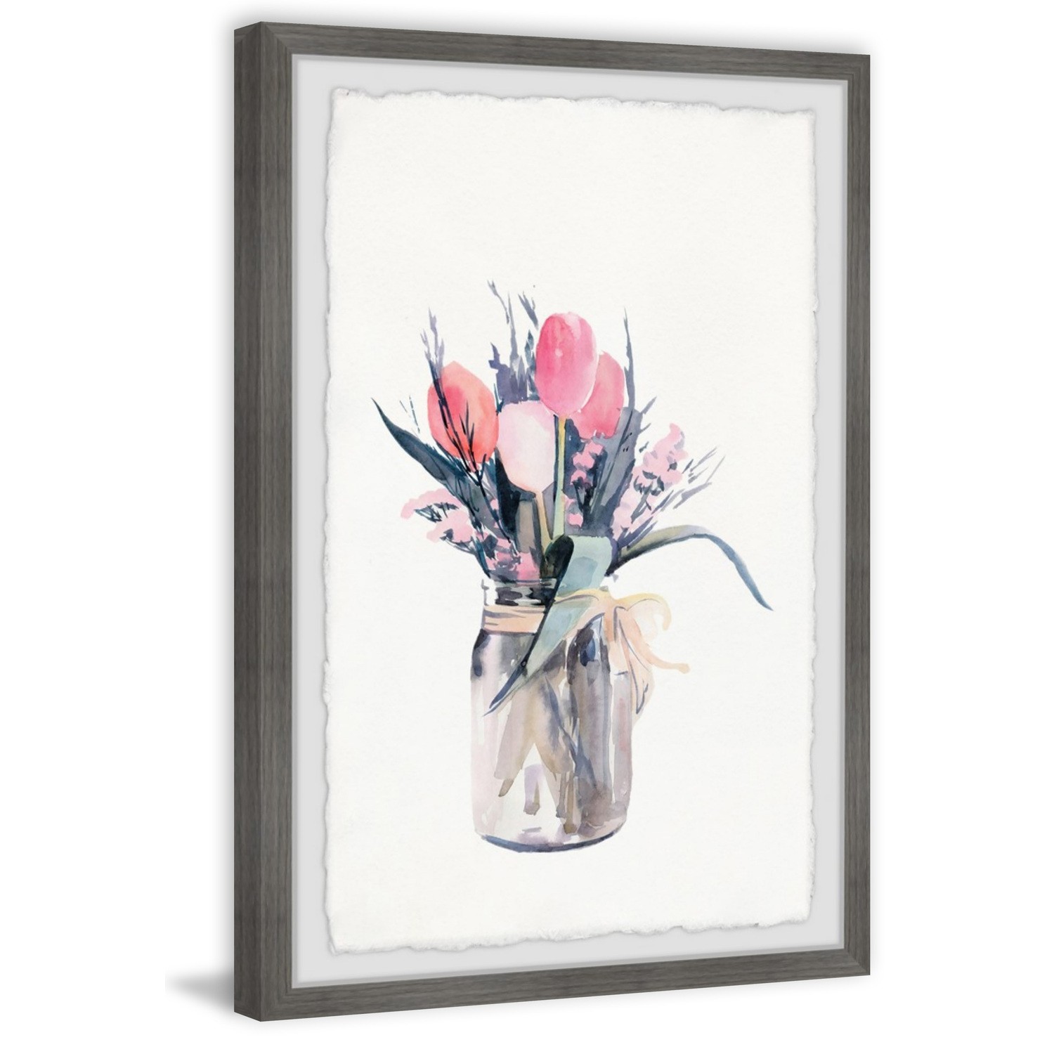 Marmont Hill Jar of Tulips Framed Painting Print 8X12