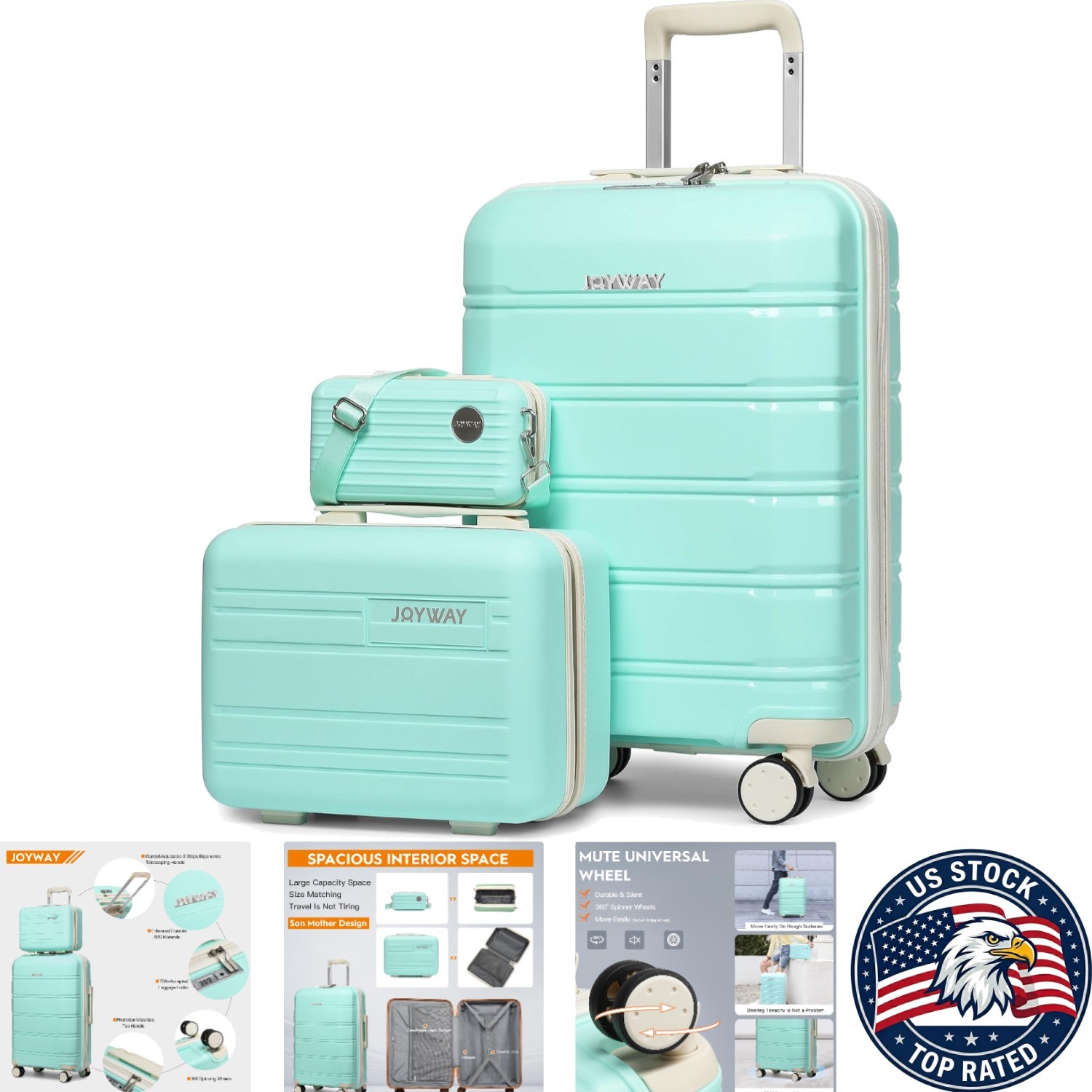 Ultimate Travel Companion: 20-Inch Hard Shell Suitcase with Spinner Wheels