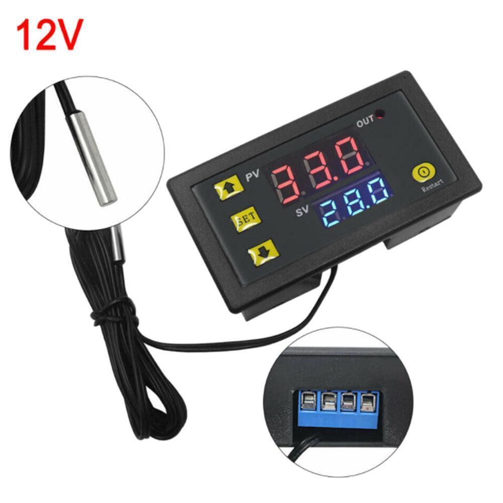 2X 12V 20A Digital Temperature Controller Switch Probe Thermostat Control W3230