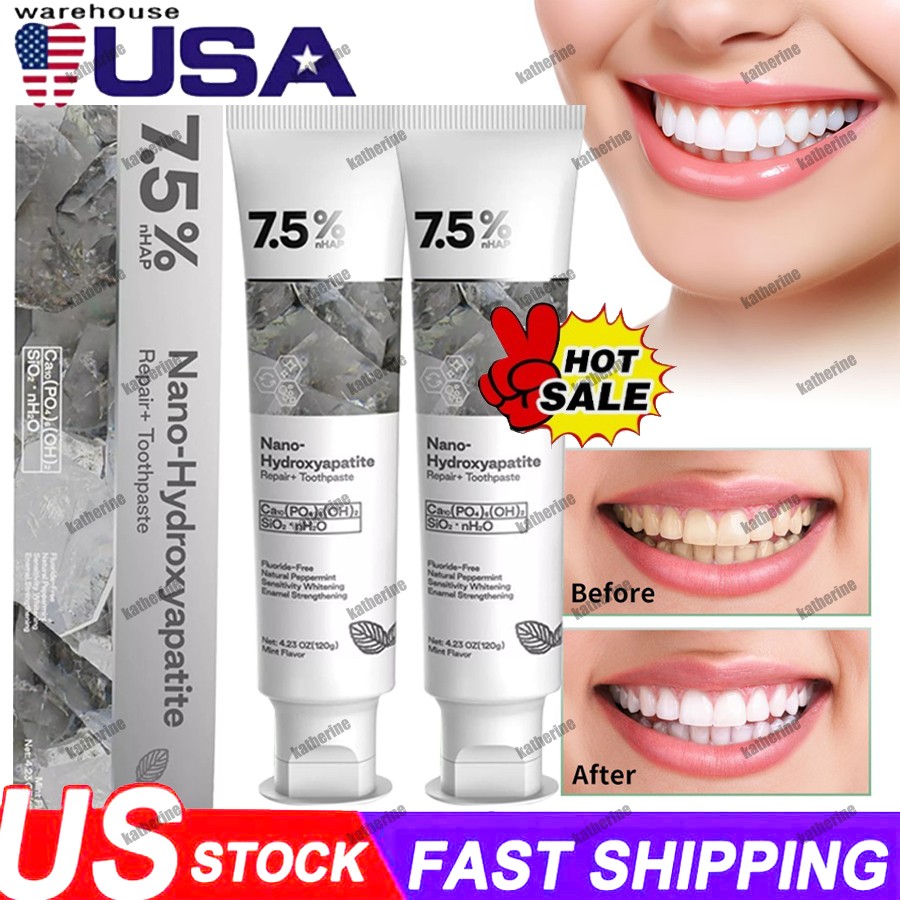 7.5% Hap Nano-Hydroxyapatite US Teeth Sensitive For Clean Deep Remove Toothpaste