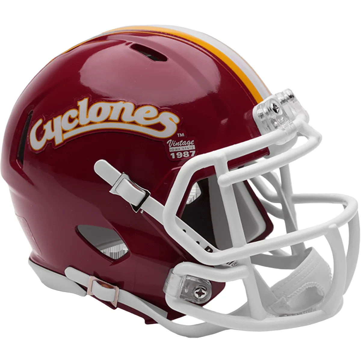 *SALE* IOWA STATE CYCLONES SCRIPT RED SPEED MINI NCAA RIDDELL FOOTBALL HELMET!