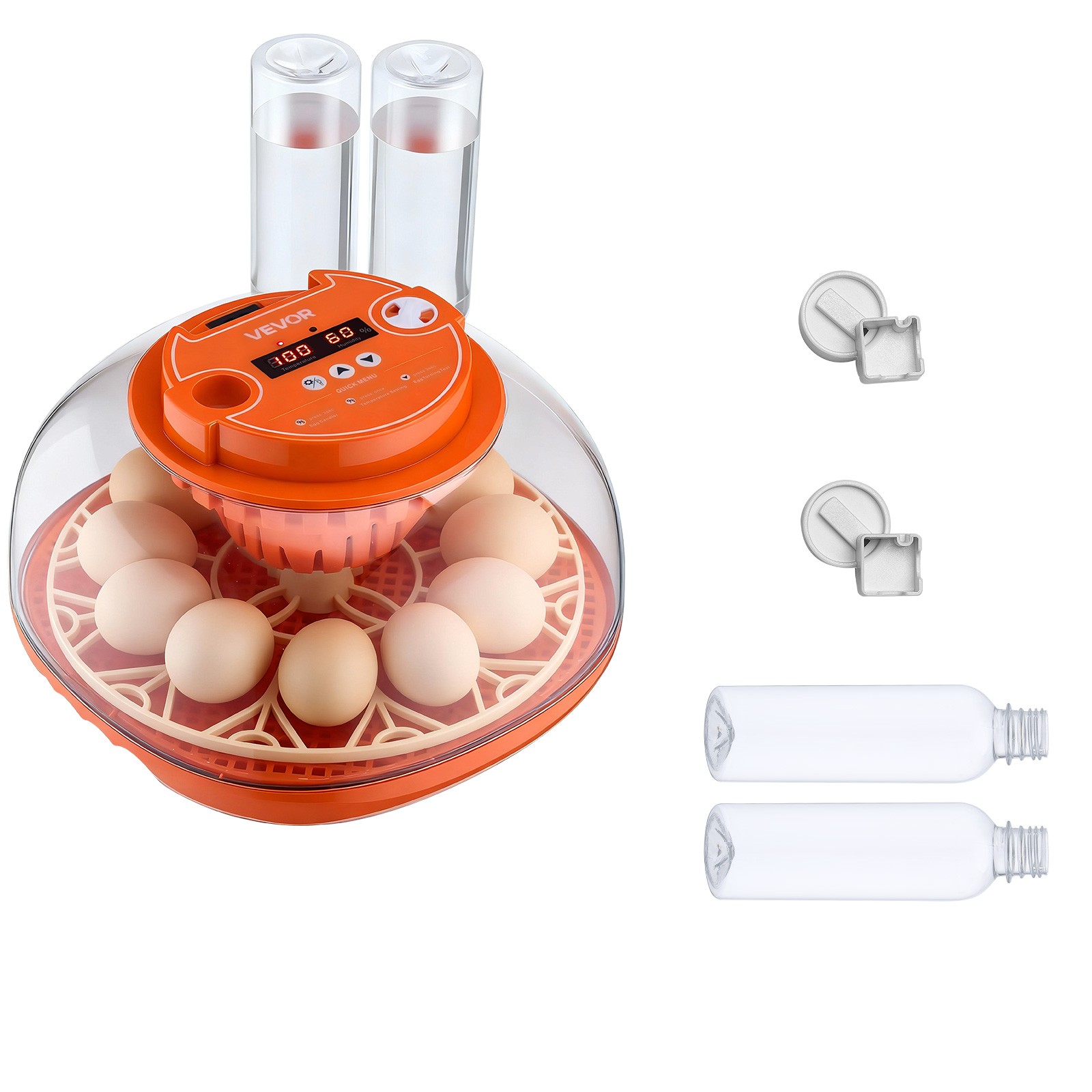 VEVOR 12 Egg Incubator Auto Turning Egg Candler Temperature & Humidity Control