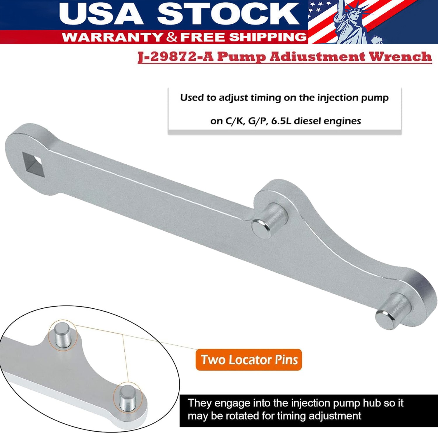 C/K G/P GM 6.2/6.5L Diesel Engine Injection Pump Tool Adjusting Wrench J-29872-A