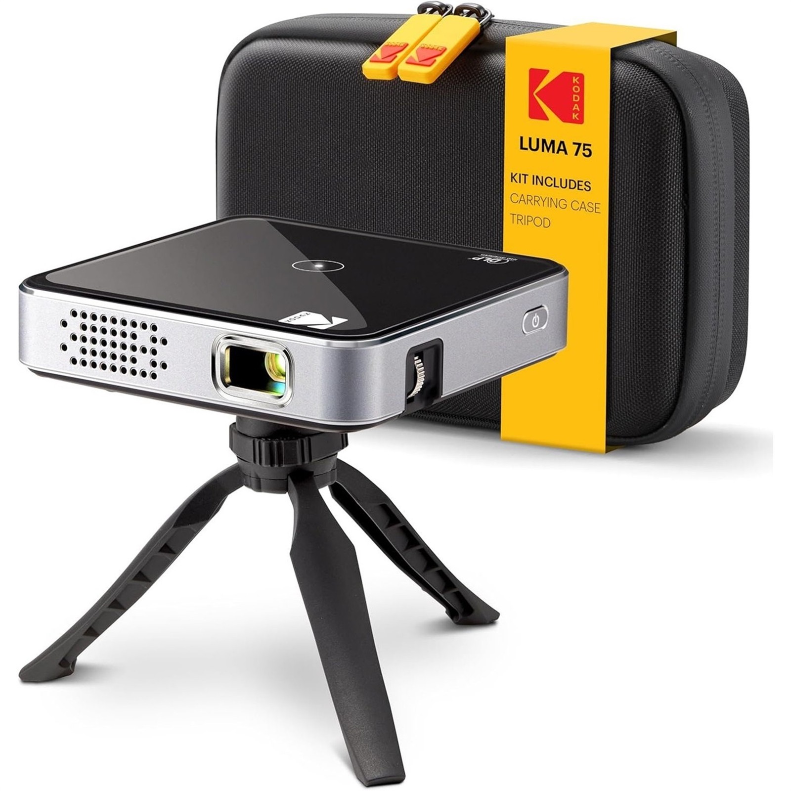 Kodak Luma 75 Ultra Mini Projector Bundle with Carrying Case & Tripod (Black)