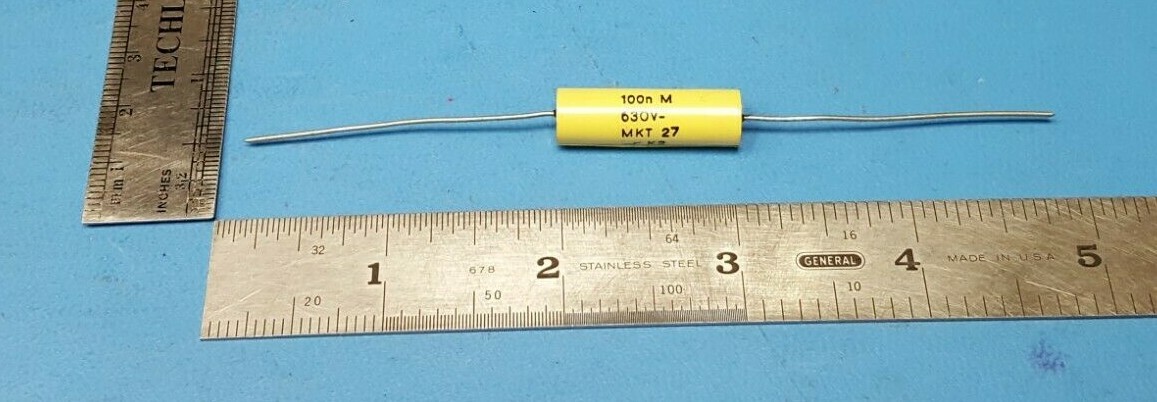 METALIZED POLYESTER FILM CAPACITOR 100nF, 0.1uf, 630V,  AXIAL, (5 Pcs)
