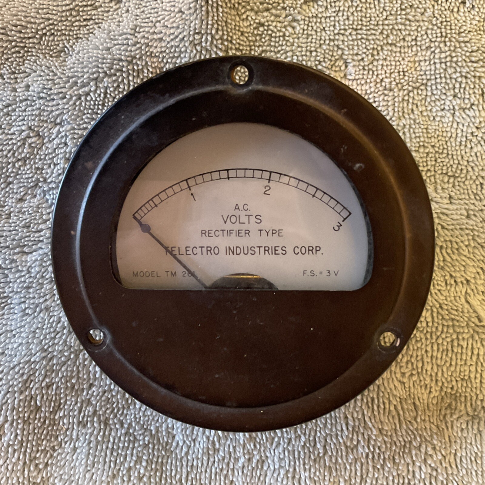 VTG Radio Panel Meter AC Volts 0-3 FS=3V Rectifier Type Sealed Me692