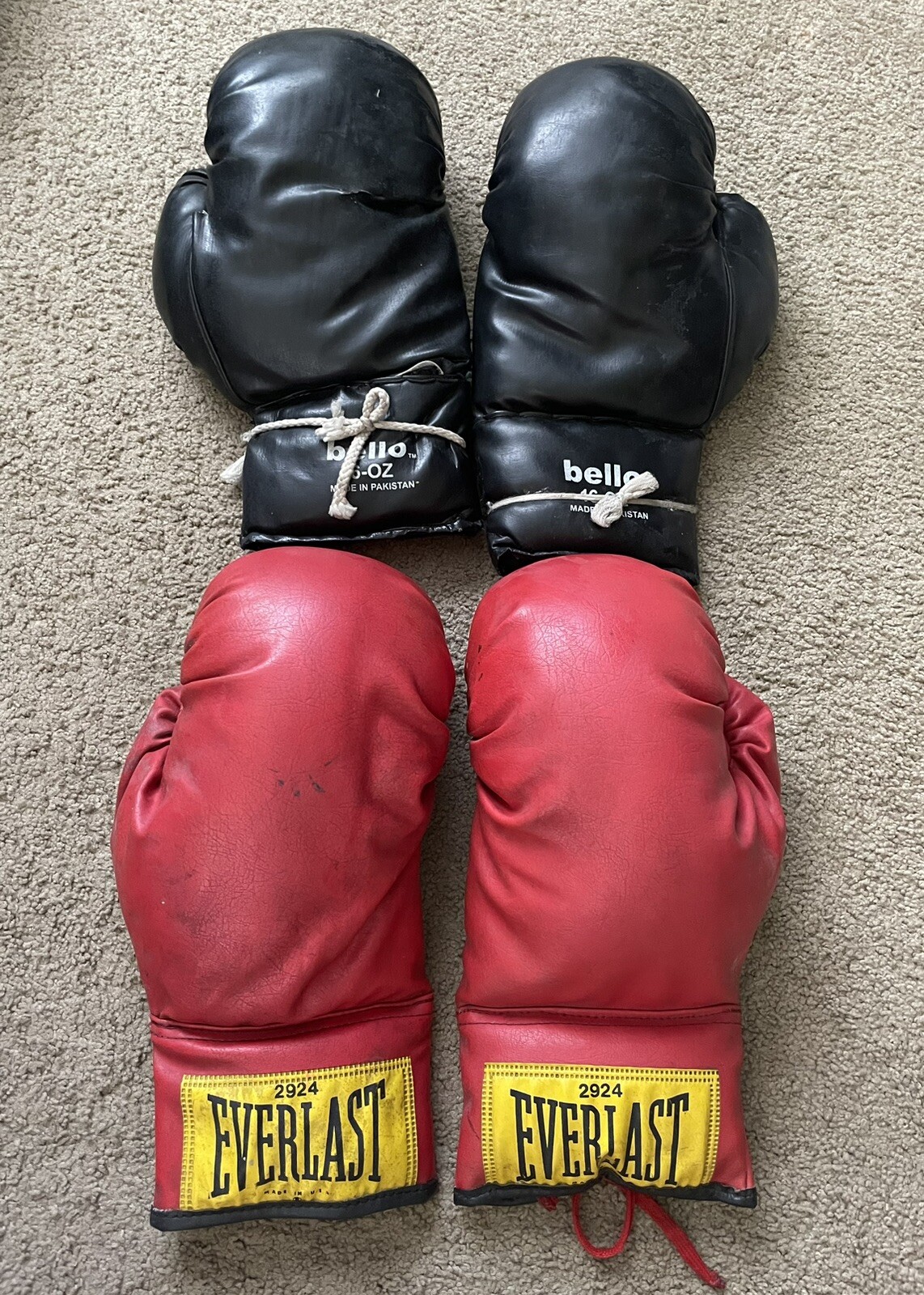 Vintage Everlast Boxing Gloves Model 2924 - Bello 16oz Muhammad Ali