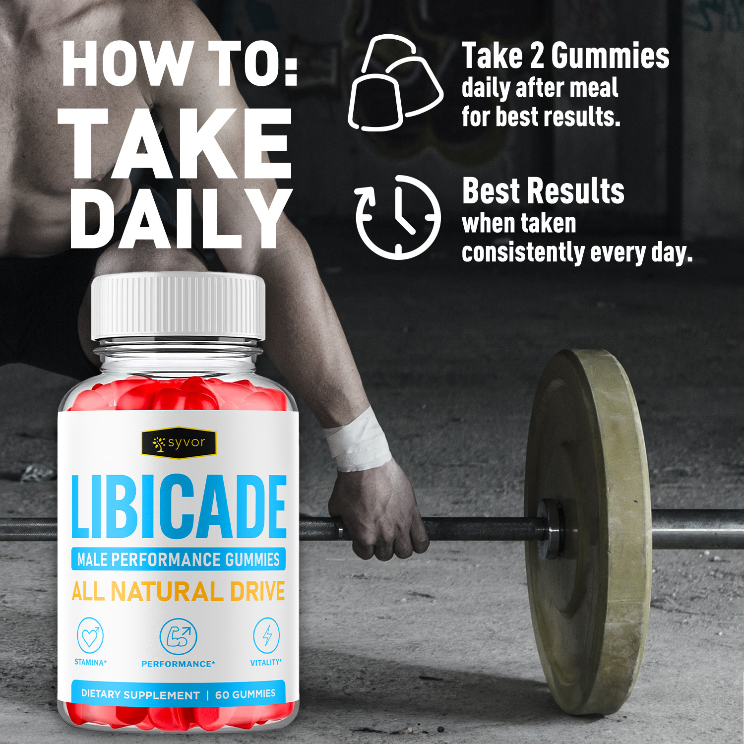 (5 Pack) Libicade Gummys Advanced Male Support Formula Vitamin 300 Gummies