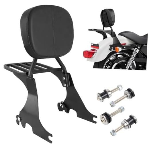 Motorcycle Passenger Low Backrest Sissy Bar with Docking Hardware Kit | Sissy