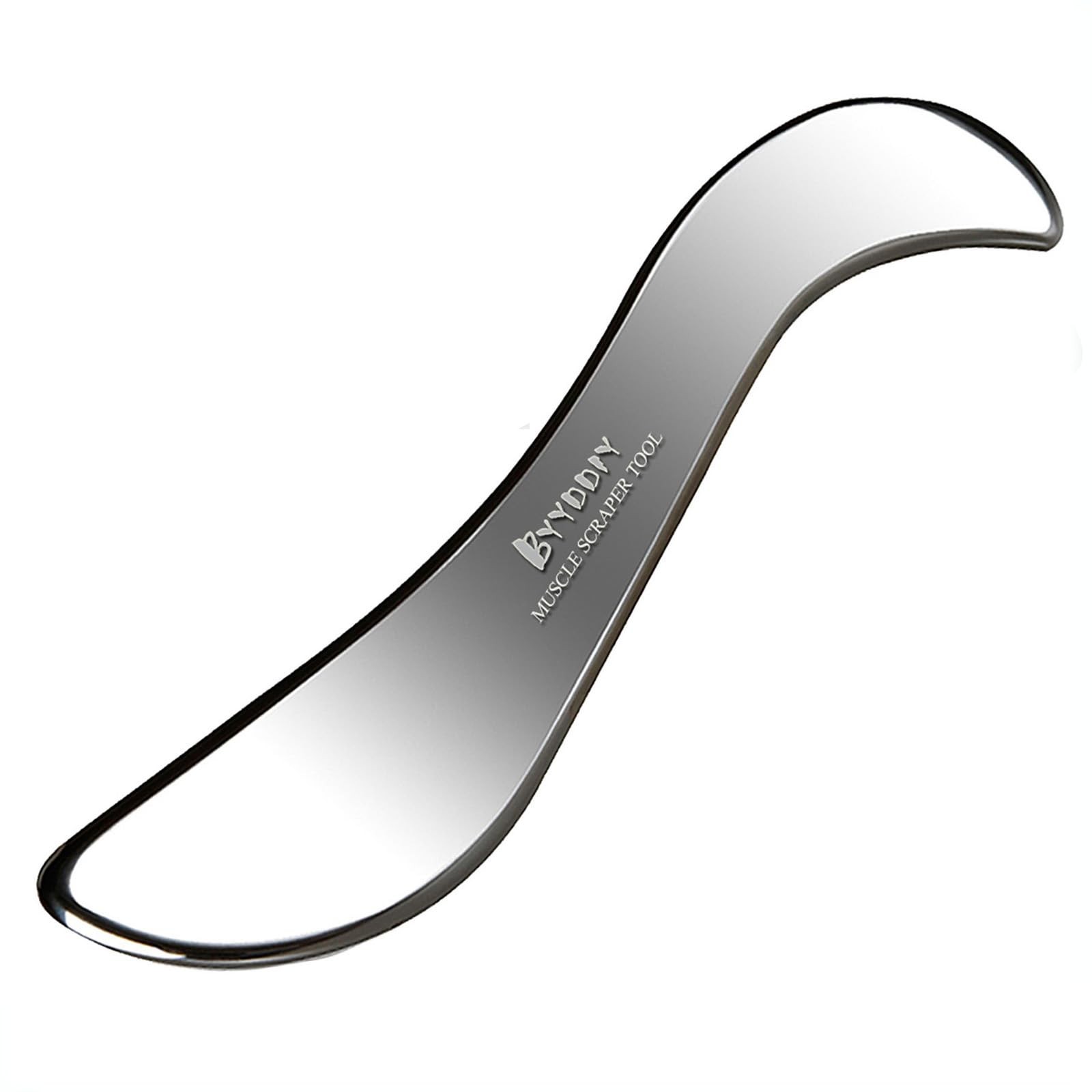 BYYDDIY Non-Magnetic 304 Stainless Steel Gua Sha Muscle Scraper Tool Black