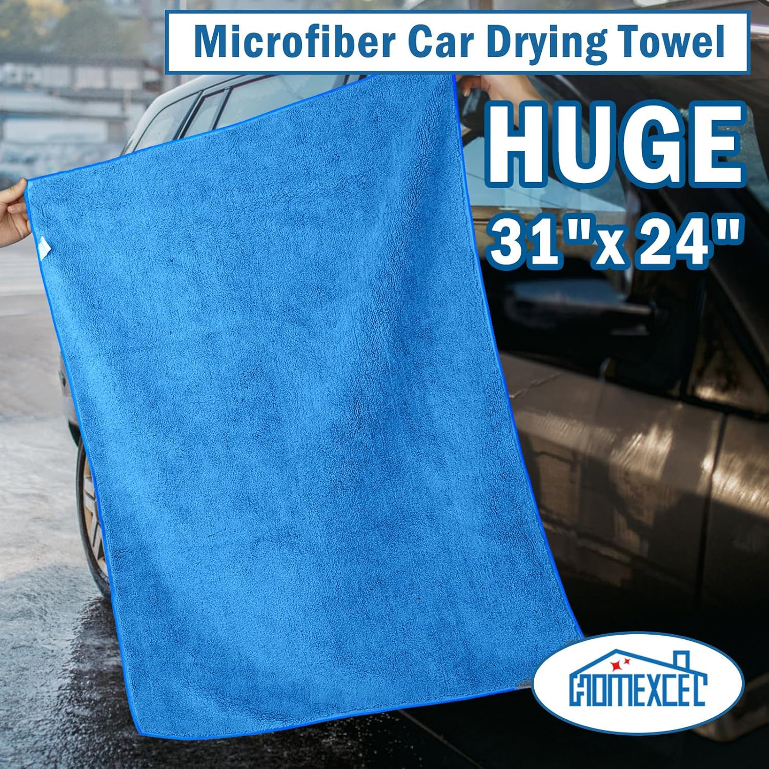 Car Drying Towels, 2 Pack Professional Microfiber Towels for Cars, Scratch-Fr...