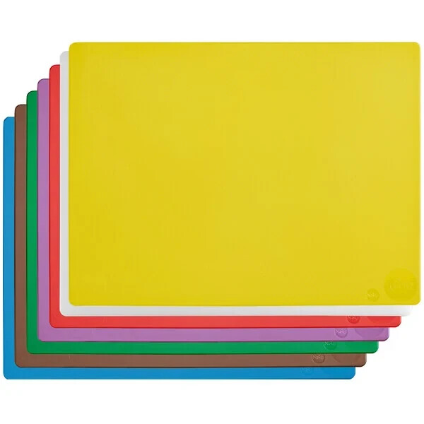20'' x 15'' x 1/2'' 7 Pcs Polyethylene Cutting Board Kit - NSF Listed & BPA Free