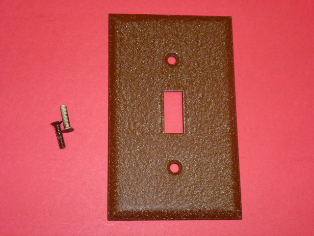 25 NOS! SINGLE GANG BROWN CRACKLE FINISH WALL TOGGLE SWITCH PLATES