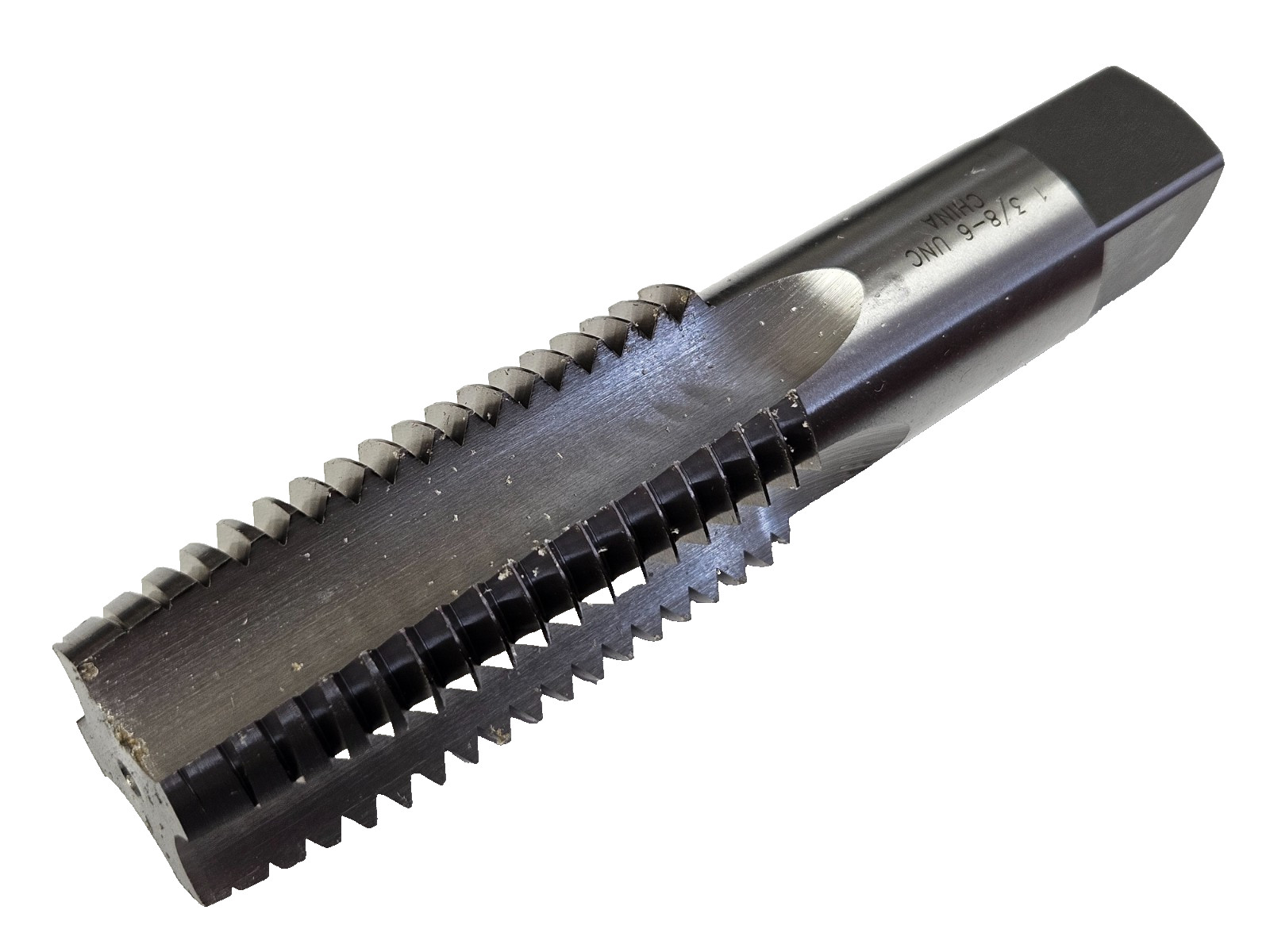 1-3/8-6 NC Taper Hand Tap DWTT1-3/8-6 CS Starter RH 4FL by Drill America
