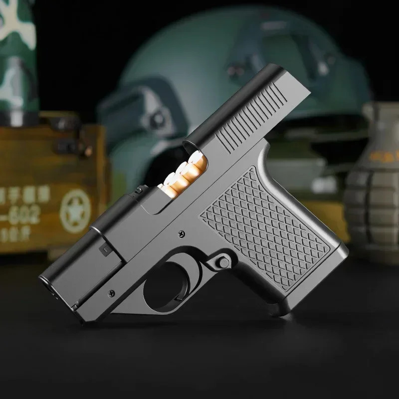 Pistol Style Lighters with 3 Cigarette Case Jet Turb Lighter Gas Lighter Capacit