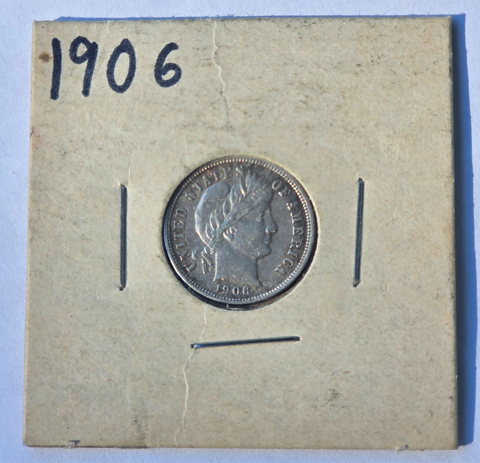 Beautiful Coin! 1906-P Barber Silver  Dime 10C From Collector's Estate