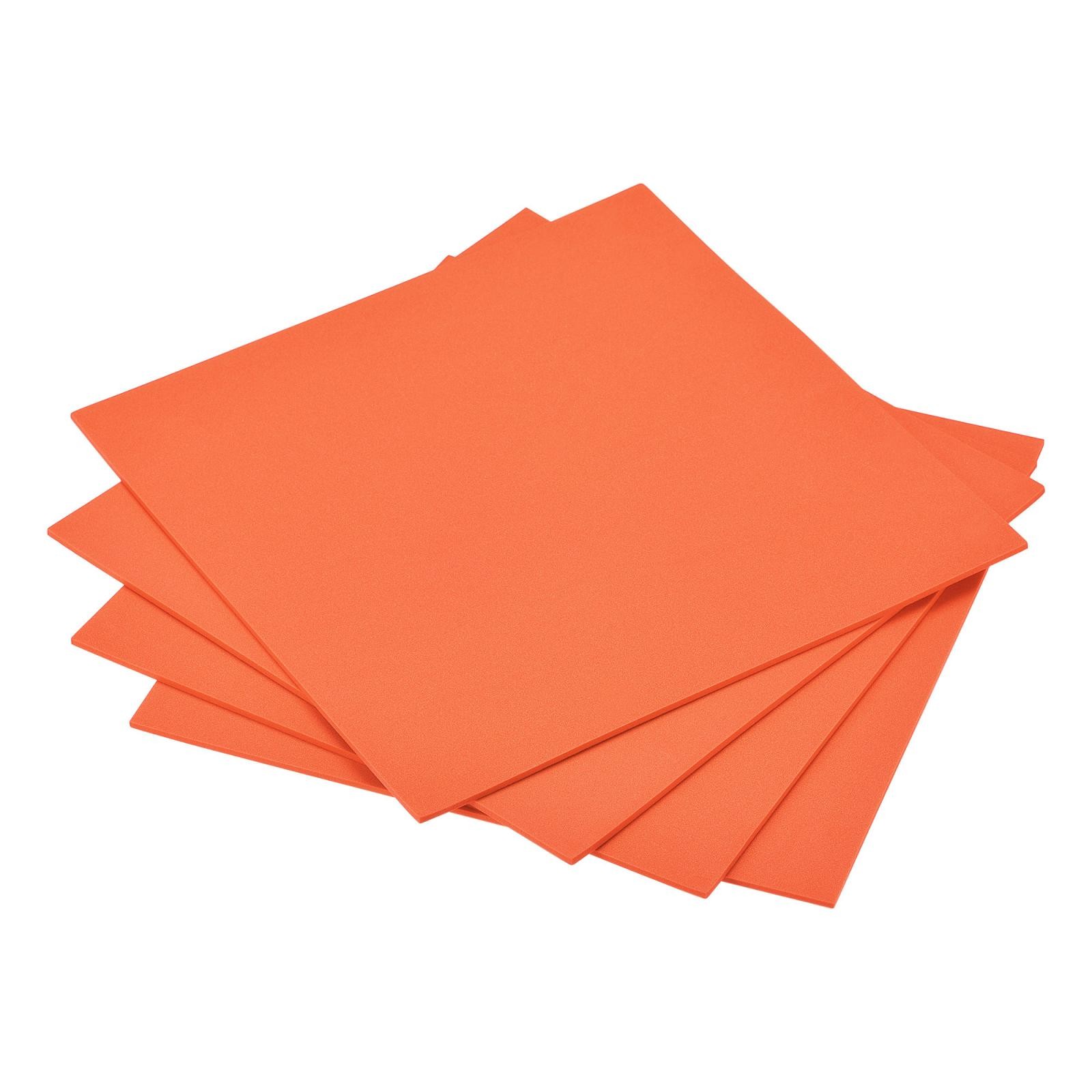 Orange EVA Foam Sheets 10 x 10 Inch 3mm Thickness for Crafts DIY Projects 4 Pcs