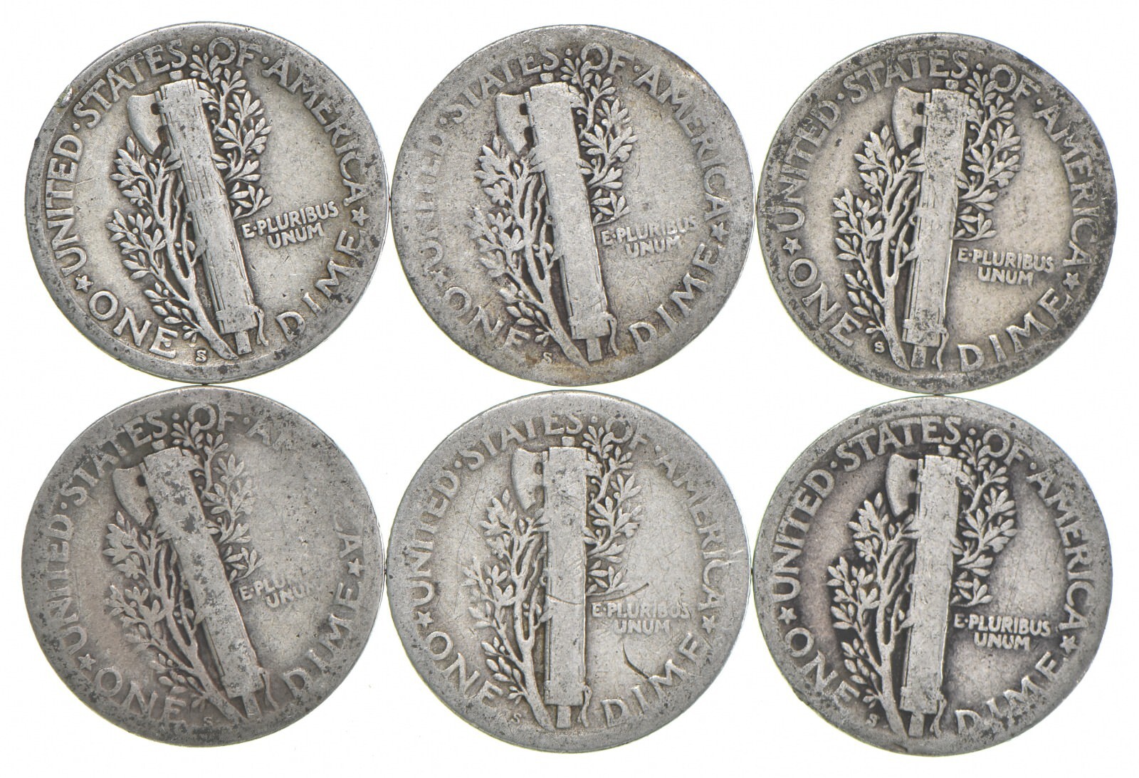 G+ 1917-S Mercury 90% Silver Dime