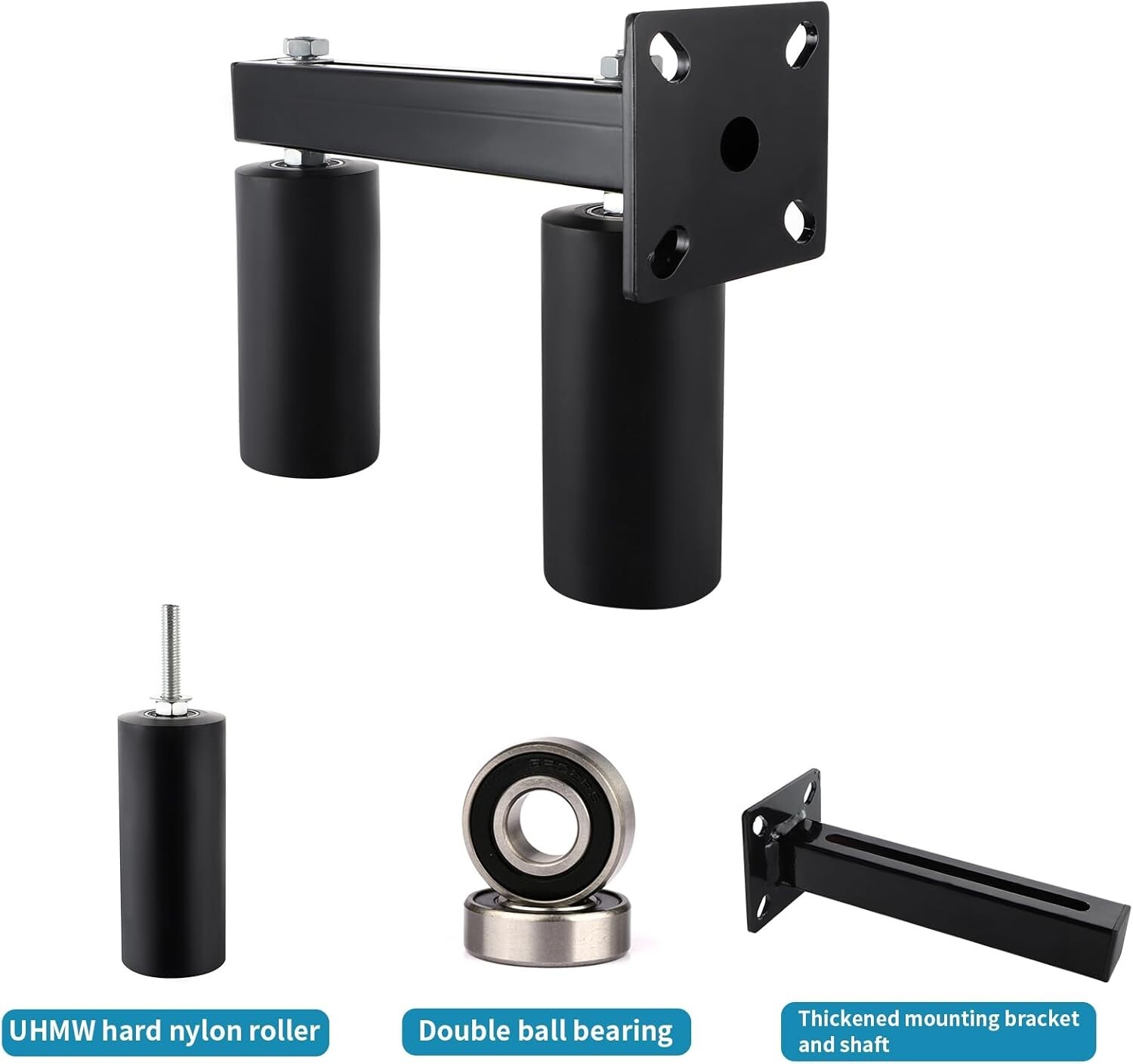 Slide Gate Guide Roller 6" UHMW Hard Nylon Adjustable Sliding Prevent Falling