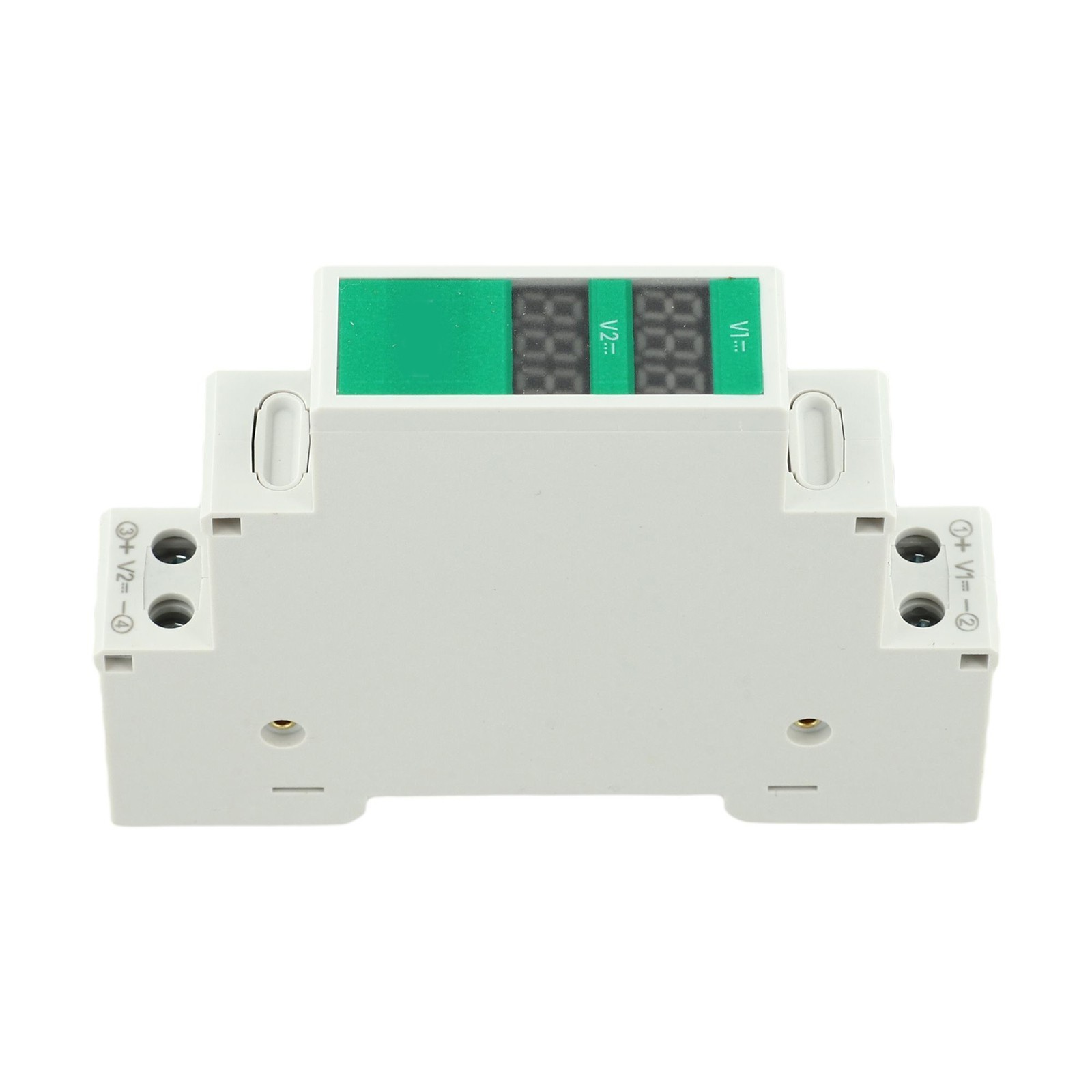 Compact For Din Rail Mountable Voltage Meter with LED Display for DC Use