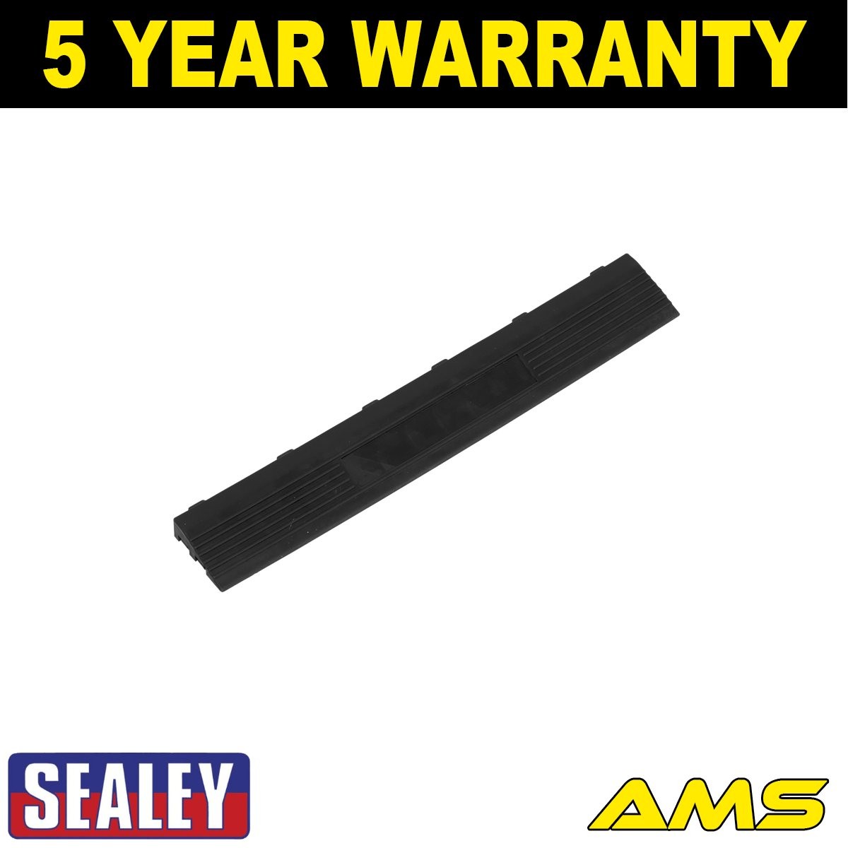 Sealey Polypropylene Floor Tile Edge 400 x 60mm Black Female Pack of 6 FT3EBF