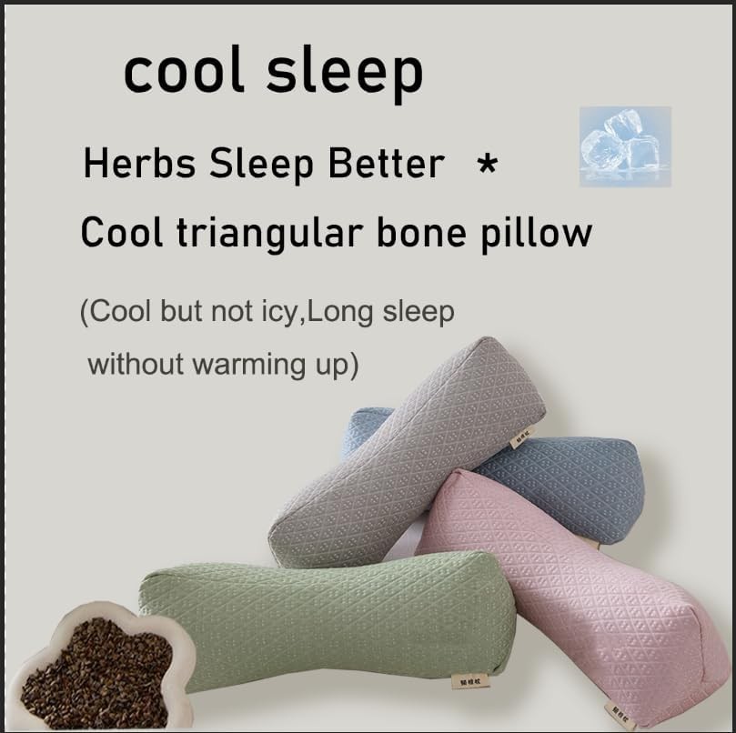 Buckwheat Pillow, Cooling Cervical Neck Support Pillow,Adjustable Bolster Buc...